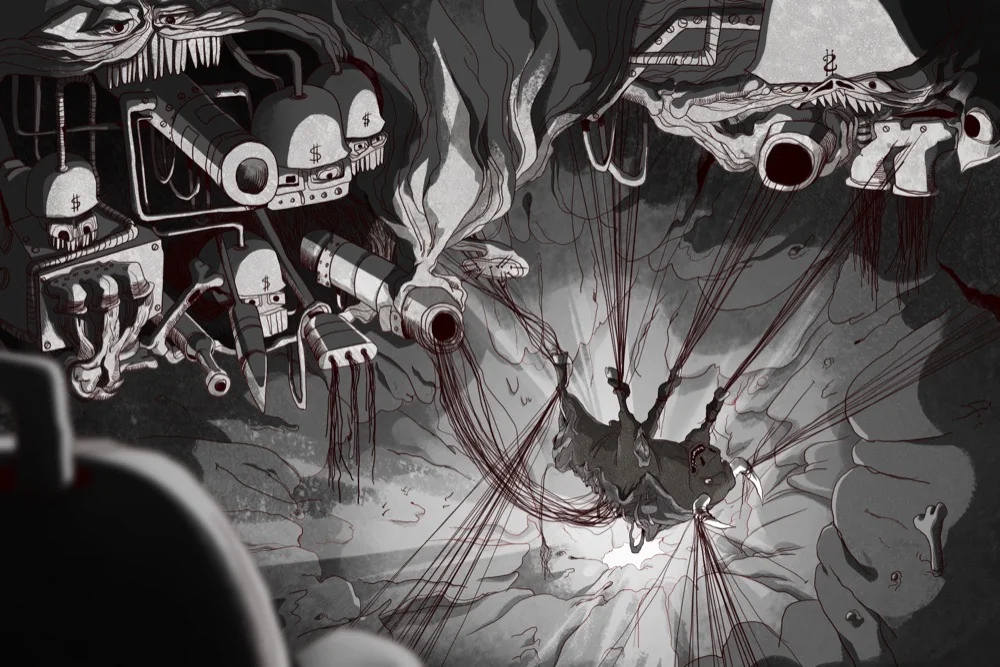 Toro Volandero, key art based on the graphic universe of Julio Zachrisson